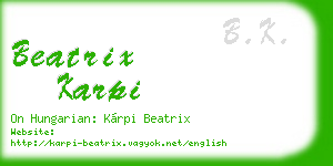 beatrix karpi business card